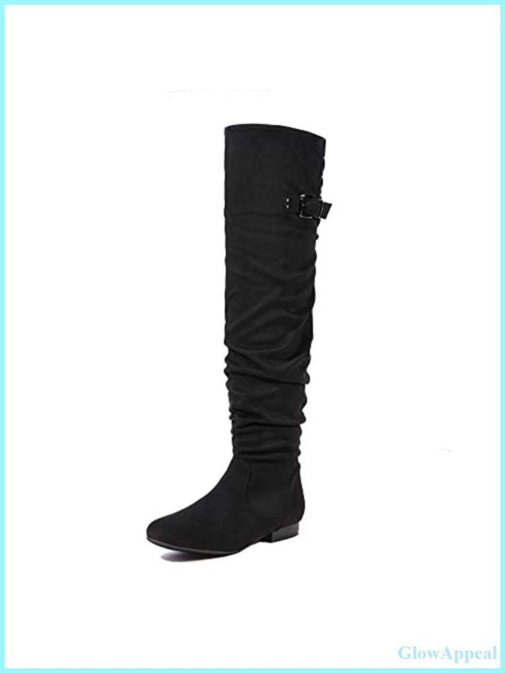 Women's Over The Knee Flat Slouch Boots Faux Fur Lined Lace-Up